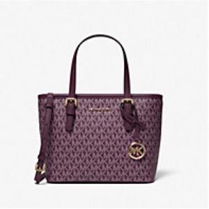 MICHAEL MICHAEL KORS Jet Set Travel Logo Top-Zip Tote Bag